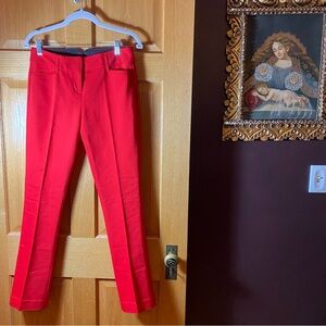 EXPRESS red straight leg columnist trouser